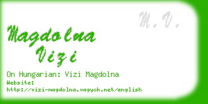 magdolna vizi business card